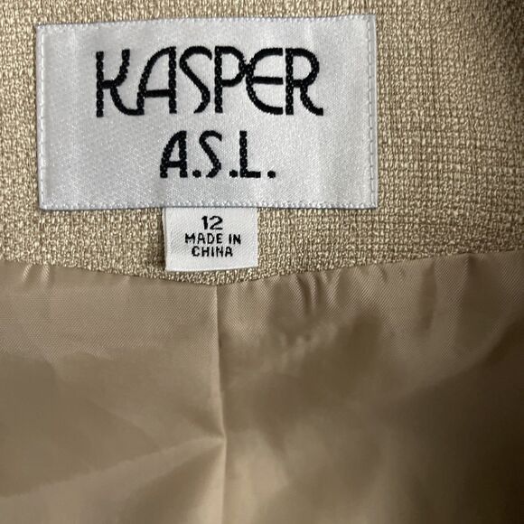Kasper ASL Skirt Suit Embroidered Blazer with Matching Skirt Size 12 - Picture 12 of 16